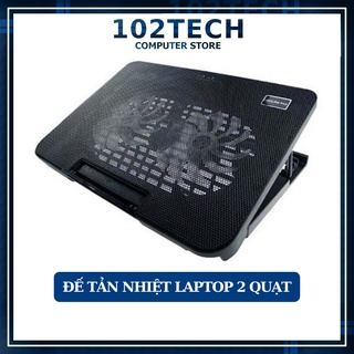 Đế tản nhiệt laptop N99, 2 quạt làm mát nhanh, đế tùy chỉnh góc, có đèn led, phù hợp laptop 12 đến 17 inch