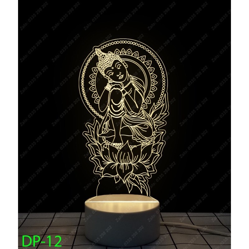 Đèn ngủ 3D bộ sưu tập phật giáo