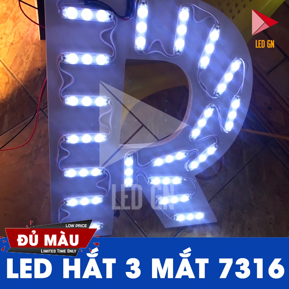 LED Hắt 3 Bóng 7316 - Chống Nước - Công Suất Cao [ VỈ 20 thanh ]