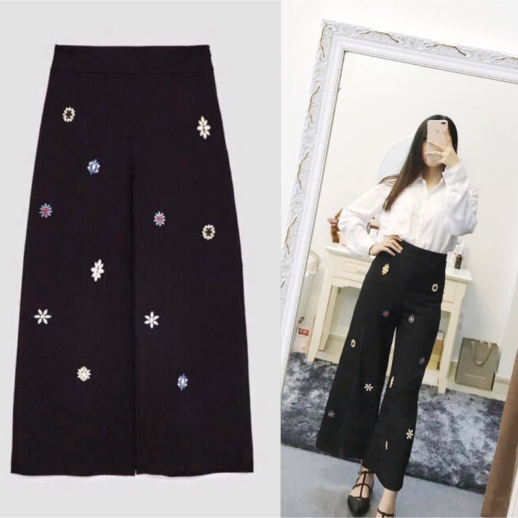 [FREESHIP - ẢNH THẬT] Culottes ZR đính hạt xuất dư