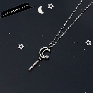 DÂY CHUYỀN BẠC NỮ VÒNG CỔ NỮ BẠC S925 HÀNG THIẾT KẾ HÌNH MẶT TRĂNG THẢ