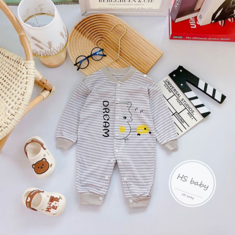 Bộ body cotton nỉ cho bé yeu