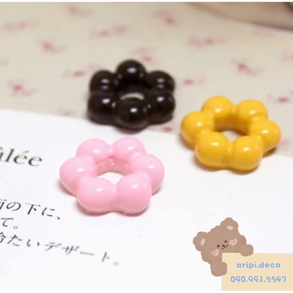 Charm Bánh rán vòng tay tí hon B44 /Nguyên liệu làm slime resin trang trí