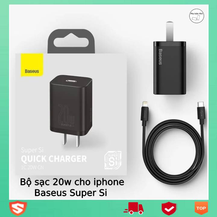 Bộ Sạc Baseus Super Si 20w hỗ trợ sạc chuẩn iphone 12
