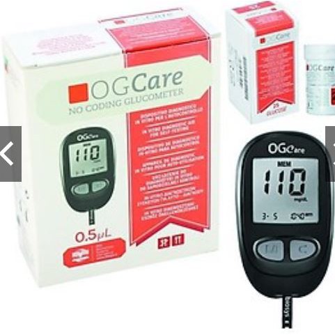 Máy thử tiểu đường OG Care  tặng kèm 25 que + 25 kim