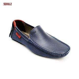 Giày Da Bò Loafer Phối Vải Schulz L1-III19NAVY màu navy