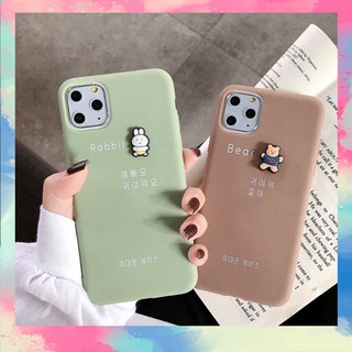 Ốp Lưng Huawei và Vivo Silicon dẻo Bear x Rabbit bảo vệ máy tốt - S247