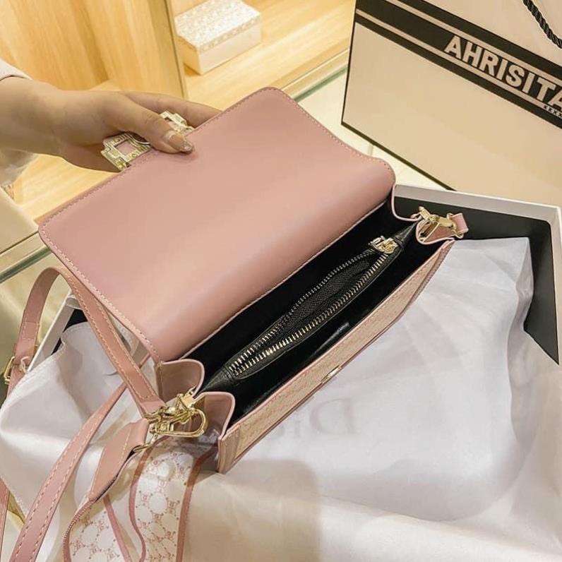❣️FREESHIP❣️ Túi xách nữ đeo chéo khoá ngang dây bản to SHOP dodacaocap tuyen si toan quoc