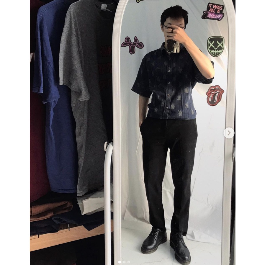 Áo Sơ Mi họa tiết hoa - nam nữ form rộng 2hand.2way