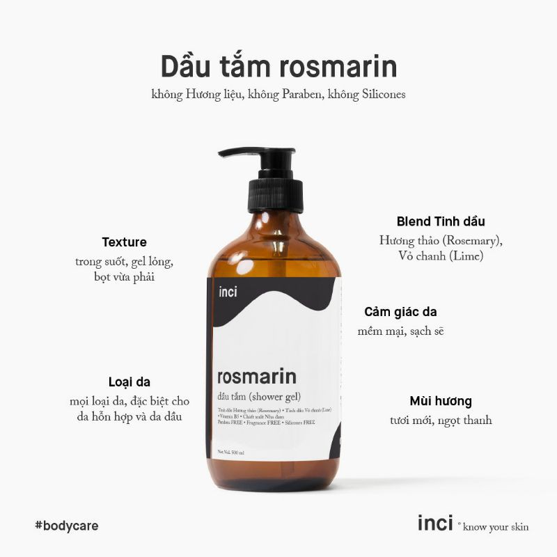INCI - Sữa tắm tinh dầu Hương thảo ROSMARIN | BigBuy360 - bigbuy360.vn