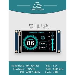 Màn hình TFT Nextion LCD 3.2'' NX4024T032 (Cảm ứng điện trở)