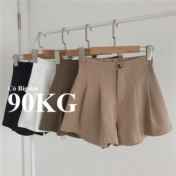 Quần Short Nữ Ly Phồng, Giả Váy, Chun Sau lưng, Vải Tuyết Mưa, Có bigsize 90KG
