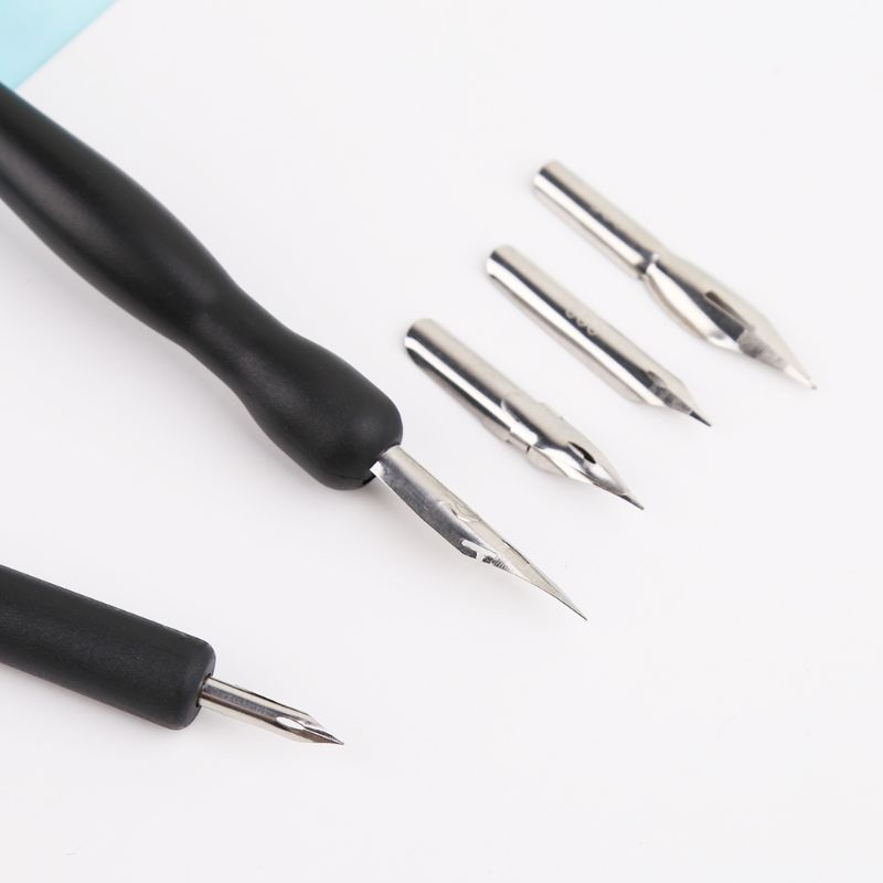 Bộ Giá Đỡ Bút Thư Pháp + 5 Ngòi Thay Thế Tiện Dụng Chất Lượng Cao