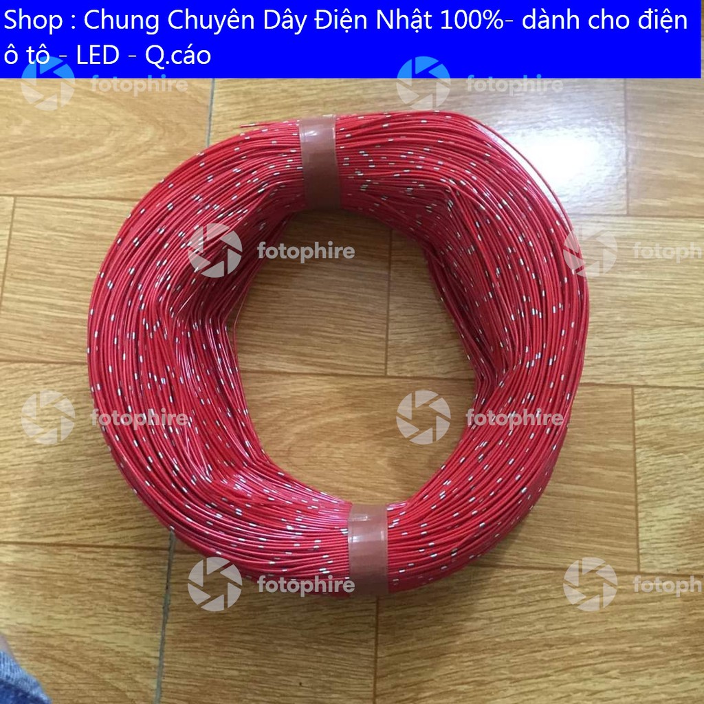Dây điện nhật 0,3mm 100m đỏ đậm, Chuyên cho điện ô tô. Làm LED.