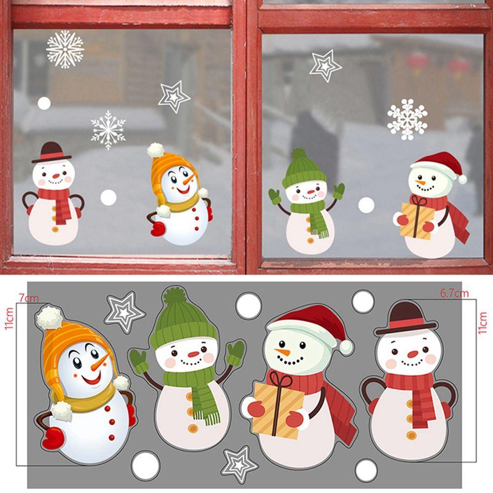 Miếng Dán Cửa Kính TAYLOR1 Hình Ông Già Noel / Người Tuyết Trang Trí Năm Mới