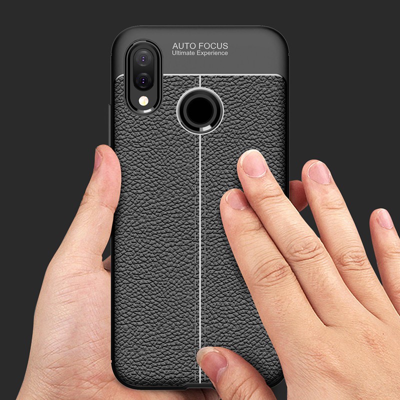 Ốp Lưng Auto Focus Vân Da Cho Huawei Nova 3e