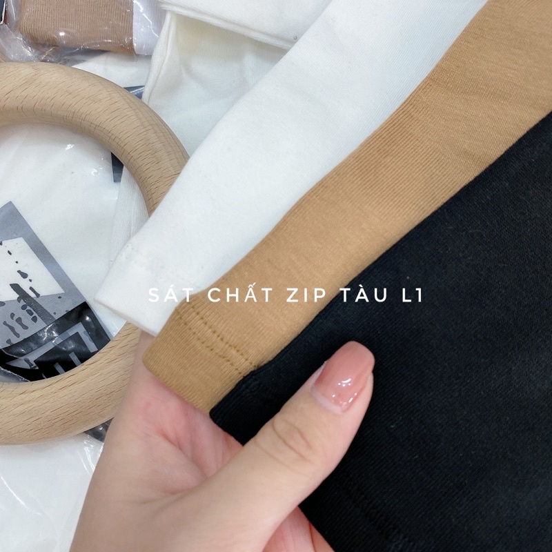 áo len zip in hình hàng qc