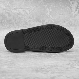 Dép Da bò thật SMARTMEN DSM-09 Đen