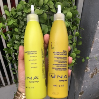 CẶP DẦU GỘI XẢ CHỐNG RỤNG VÀ KÍCH THÍCH MỌC TÓC UNA ROLLAND Ý 250ml x 2