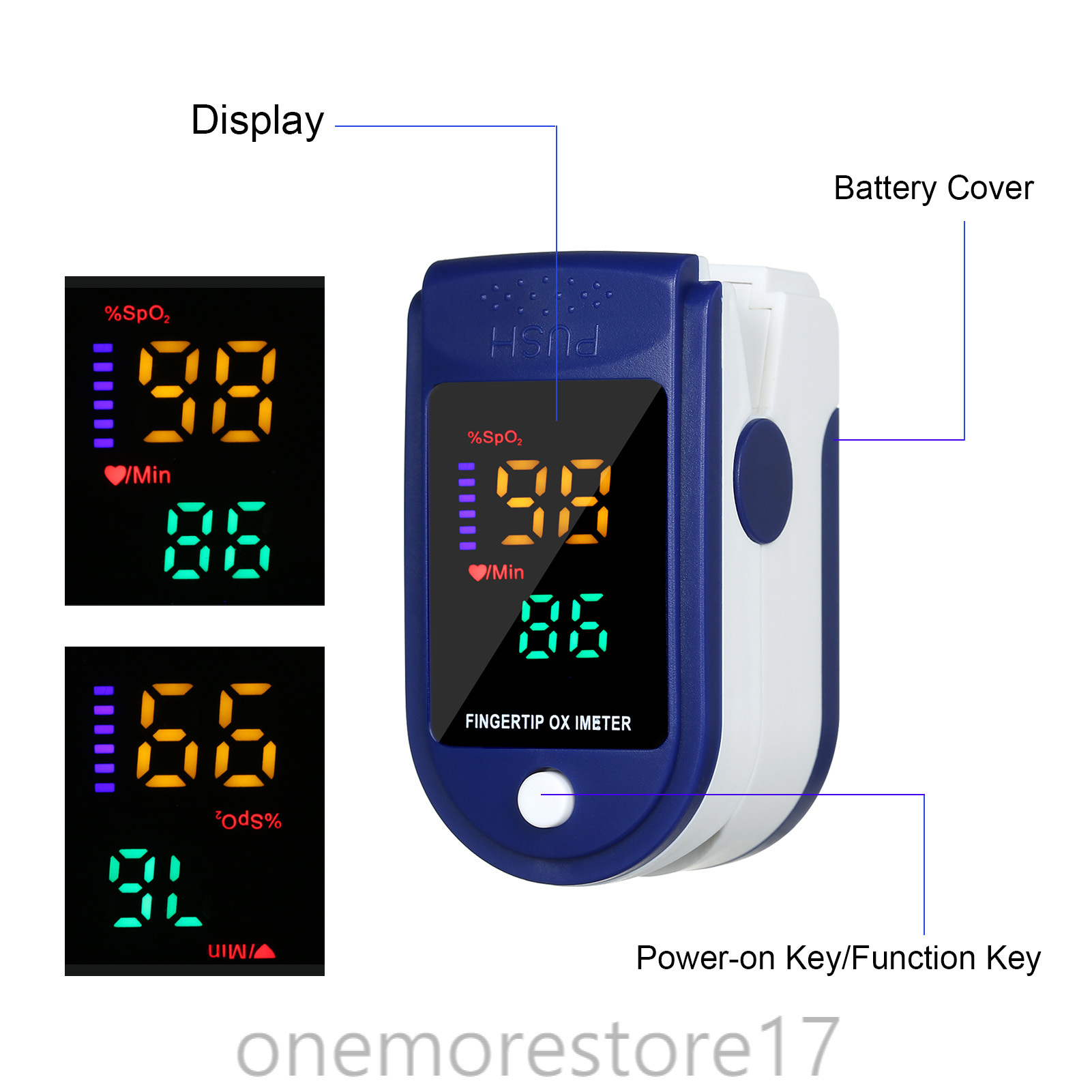 Máy đo nồng độ oxy trong máu, đo nhịp tim cầm tay, nhỏ gọn, cho kết quả nhanh, độ chính xác cao