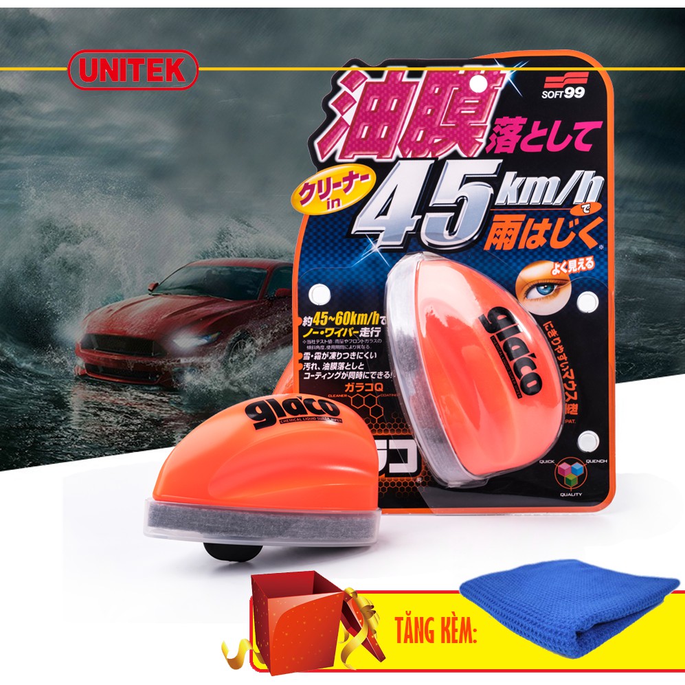 Chai Phủ Nano Chống Thấm Nước Kính Xe Ô Tô Soft99 Glaco G-61 Tặng Kèm Khăn Lau