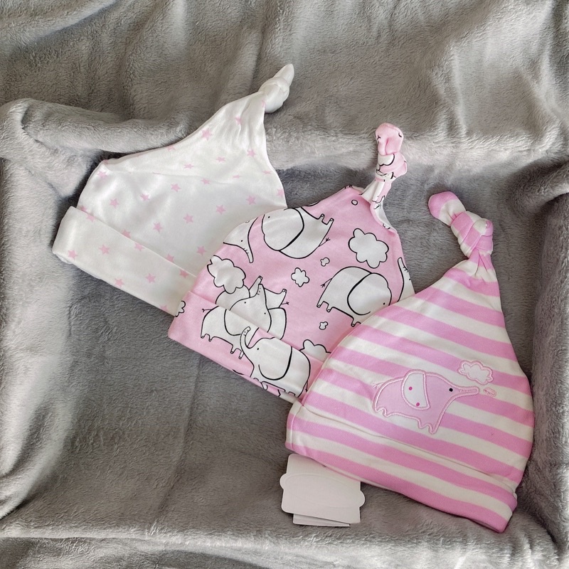 Sét 3 Mũ Momcare Đủ Màu Cho Bé Chất Liệu Cotton Co Giãn