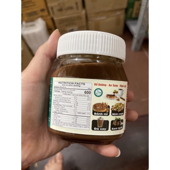 Bơ Hạt Phỉ Phết Cacao Nutella Nhập Khẩu Mỹ - Hũ 340g, Dùng Chung Với Bánh Mì Thơm Ngon