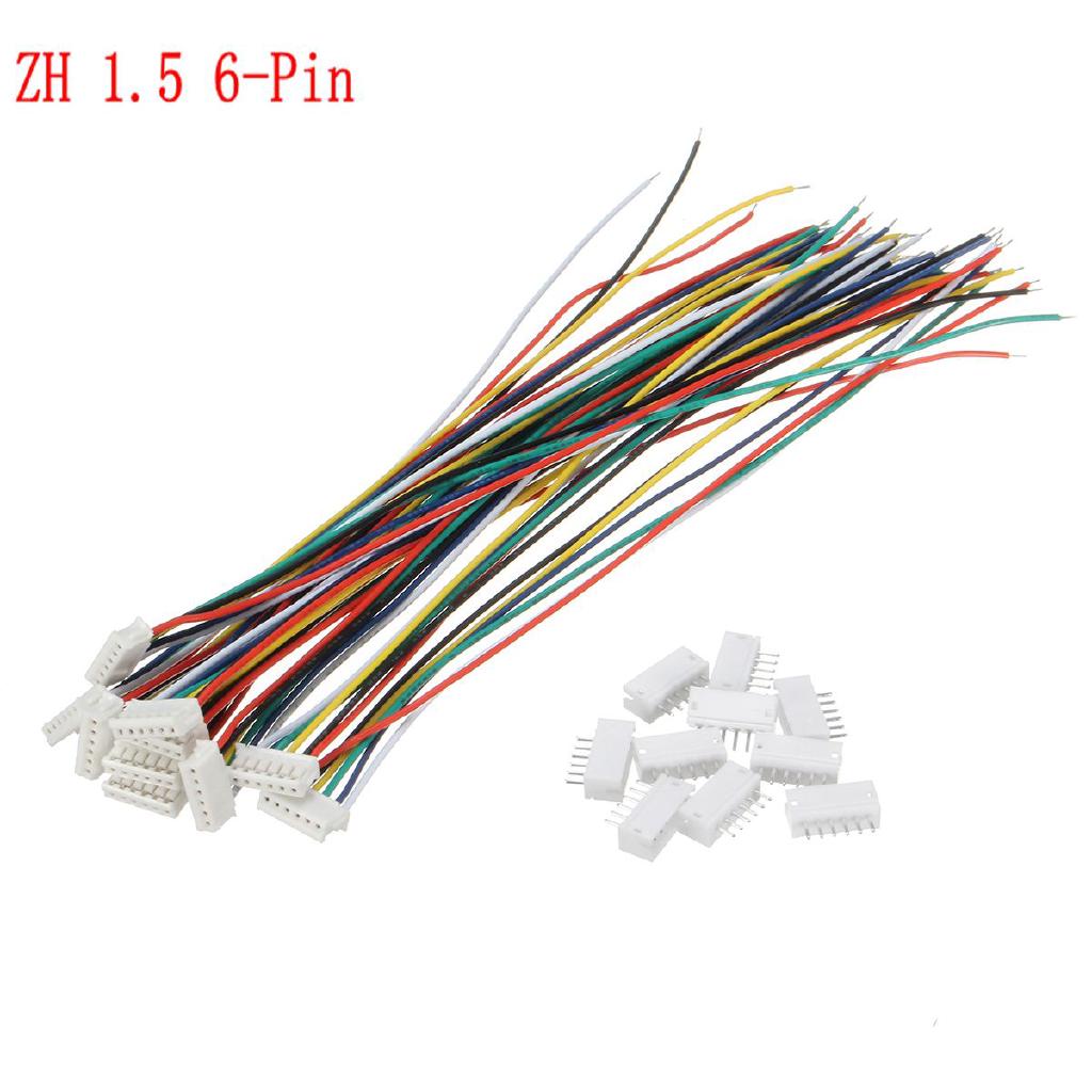 Bộ 10 dây cáp Mini Micro JST 1.5mm 6-pin kèm đầu nối 150mm