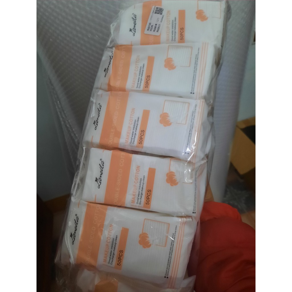 🔥RẺ VÔ ĐỊCH🔥Bông Tẩy Trang Laneila 50 Miếng có dây kéo