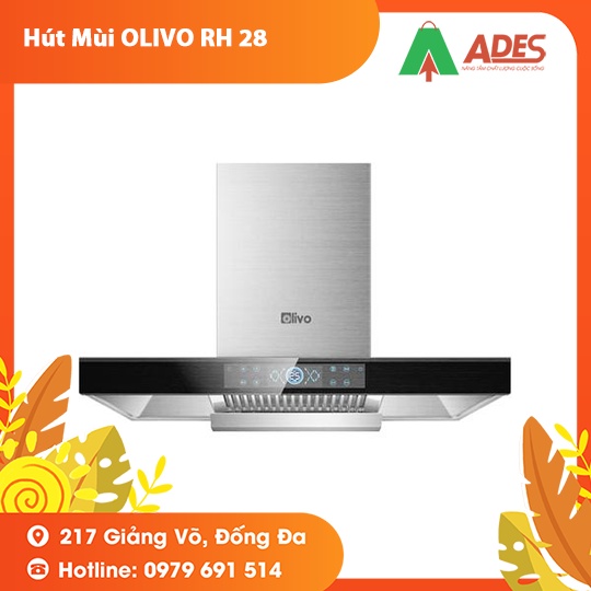 [Mã 154ELSALE2 giảm 7% đơn 300K] Hút Mùi OLIVO RH 28 kết hợp giữa quạt thông gió với màng lọc - Bảo hành chính hãng