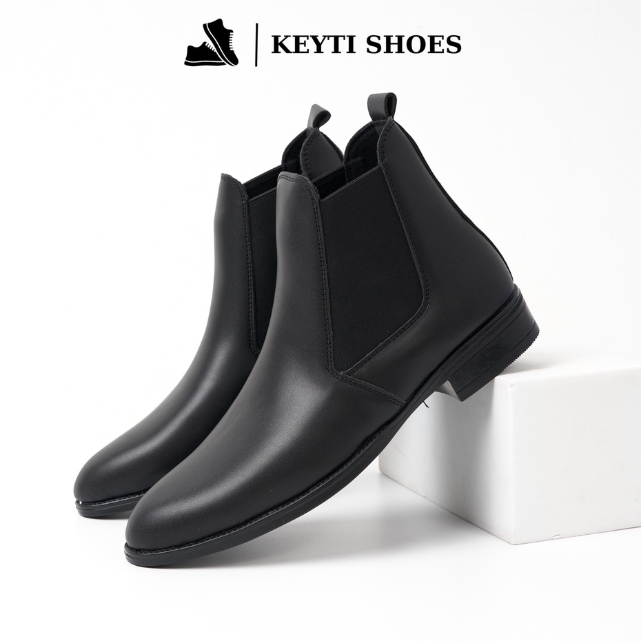 Giày Chelsea Boots Classic Leman Da cao cấp, đế cao su 3cm (bảo hành 30 ngày)