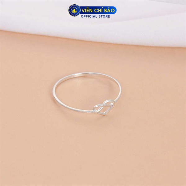 Nhẫn bạc nữ nút thắt trái tim chất liệu bạc 925 thời trang phụ kiện trang sức nữ thương hiệu Viễn Chí Bảo N400787