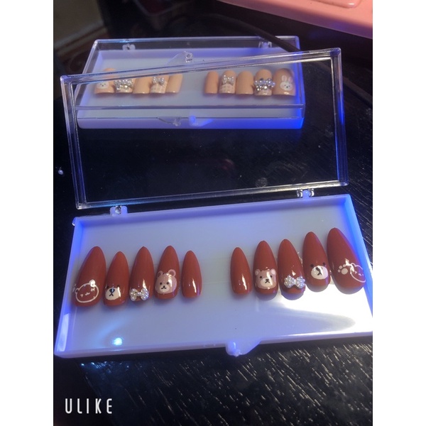 Nail box/Móng thiết kế tặng kèm keo dán và dũa mini