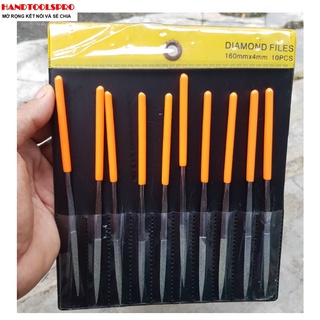 4x160mm bộ dũa kim cương tam giác 10 món hongyu