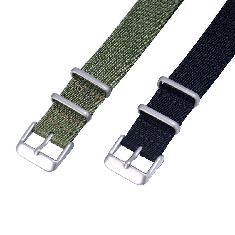 Dây Đeo Đồng Hồ Bằng Nilon Họa Tiết Sọc 20mm 22mm