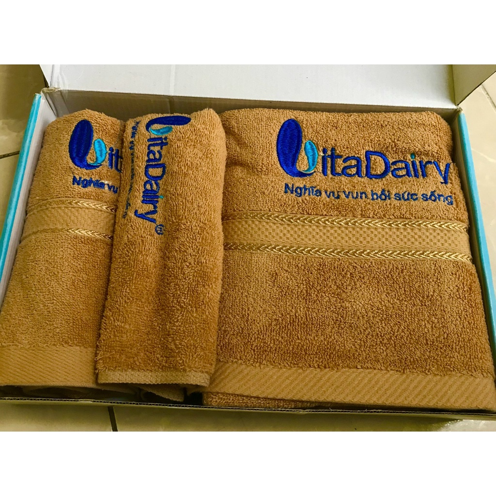 Bộ 3 khăn Tắm Cao Cấp quà VITADAIRY