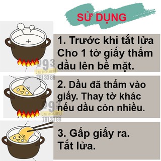 Combo 12 Giấy Thấm Hút Dầu Mỡ Thực Phẩm