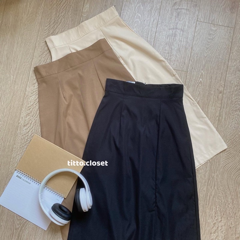 Chân Váy Chữ A Dáng Dài Xẻ Tà Ulzzang - Titto Closet