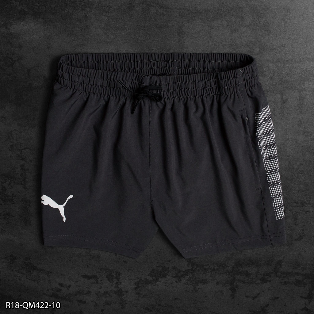 Quần run nam R18 logo mặt trước và bên hông - xi dãn 2 lớp form trên gối - thể thao nam VNXK