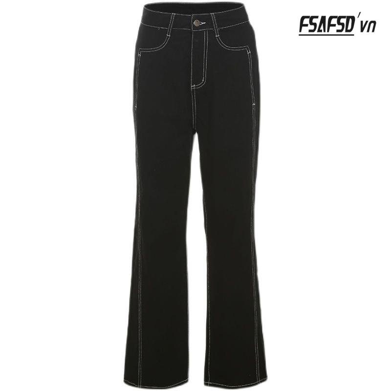 Bộ Áo Ống Màu Trơn + Quần Dài Ống Rộng Lưng Cao Thời Trang Cho Nữ