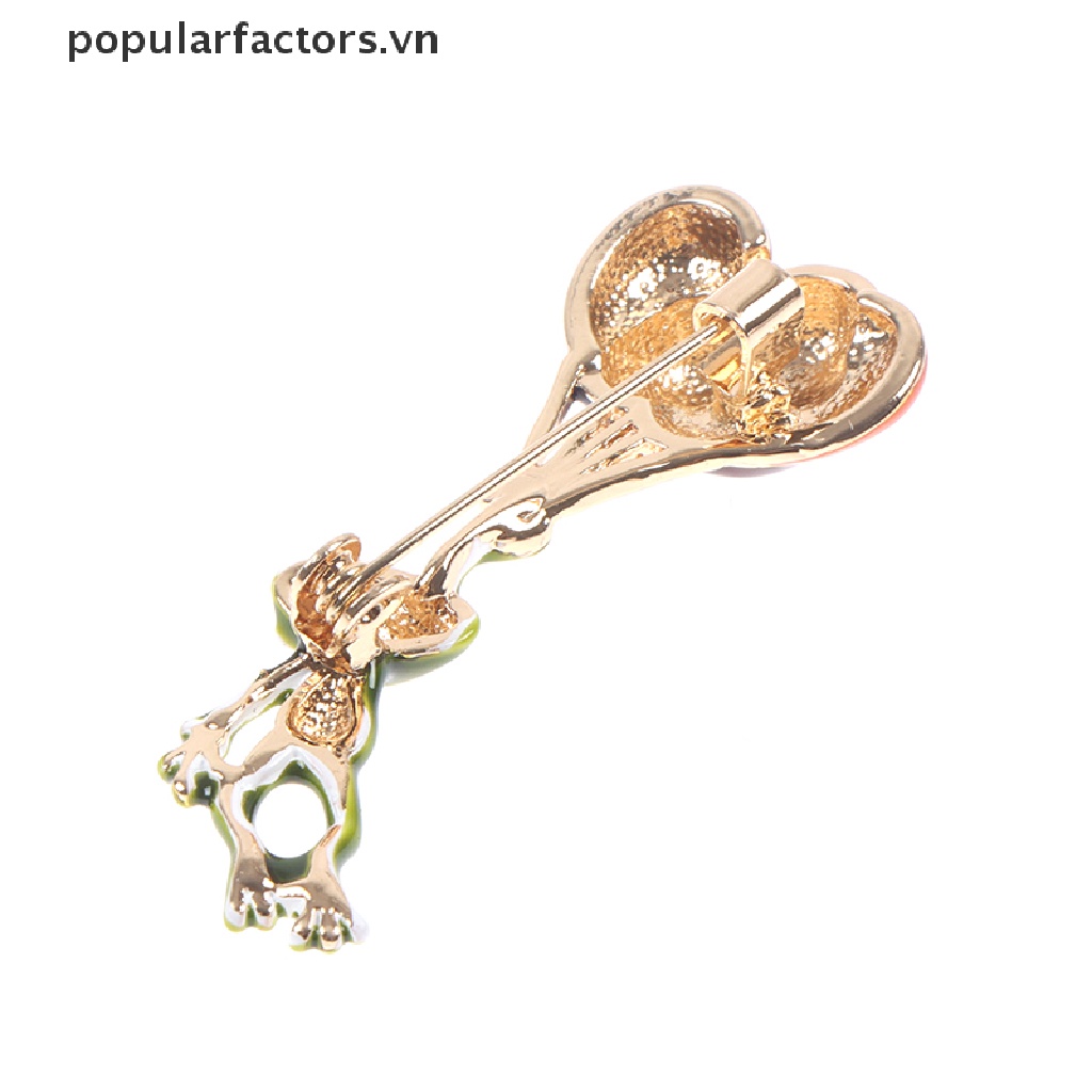 Ghim Cài Áo Hình Ếch Đeo Bong Bóng Ngộ Nghĩnh