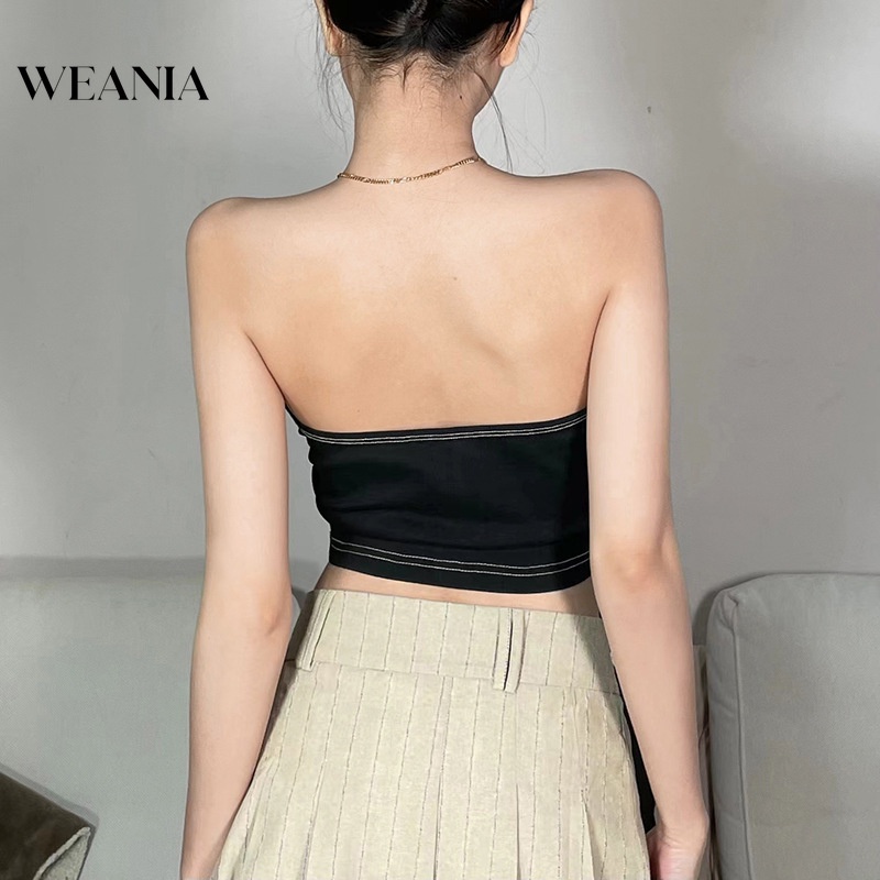 Áo ống WEANIA phối khóa kéo thời trang dành cho nữ