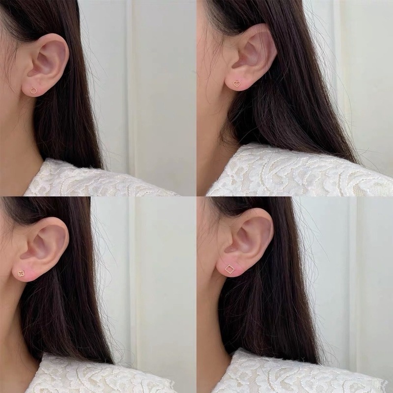 Set 6 đôi khuyên tai mạ vàng/bạc thời trang cho nữ