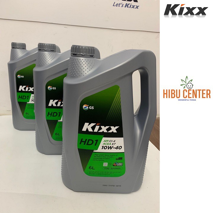 Nhớt động cơ máy dầu KIXX HD1 CI-4 E7 10W40 6L | Nhập khẩu Hàn Quốc | Hibucenter