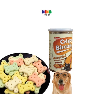 Bánh quy thưởng cho chó thú cưng cún Crispy Biscuits 380g Nina pet shop