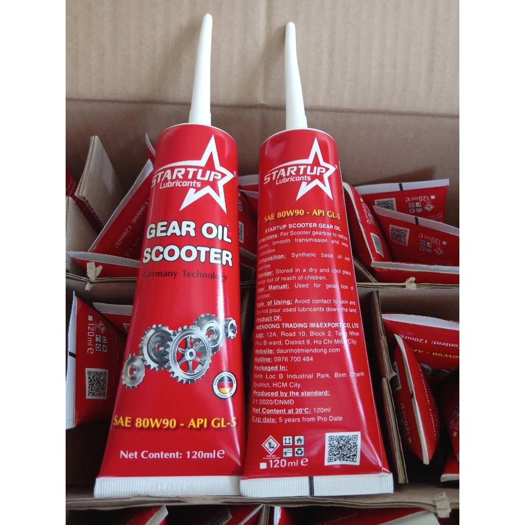 Nhớt hộp số x e máy STARTUP 80W90 120mL- Nhớt láp dành cho xe tay ga