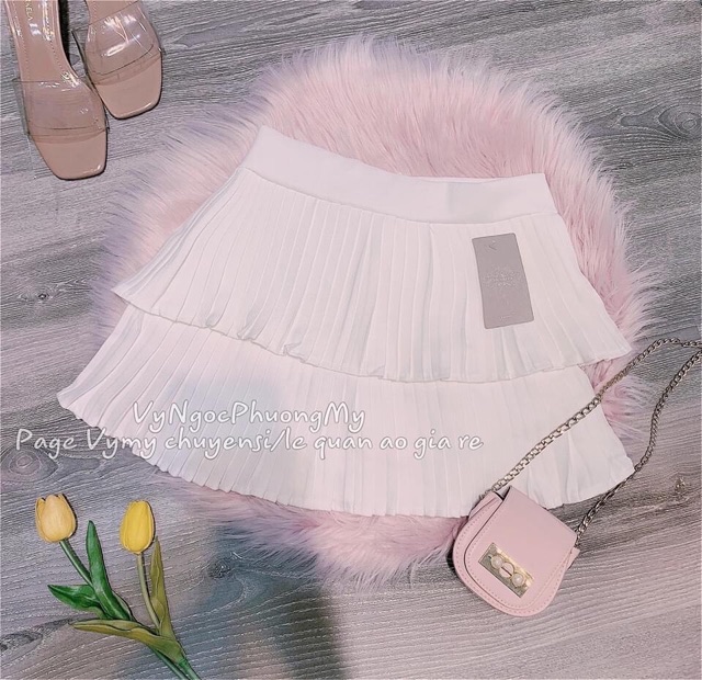 [Mã FAXANH55 giảm 10K đơn 50K] Chân váy xếp ly 2 tầng - THANHboutique | BigBuy360 - bigbuy360.vn