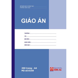 Sổ giáo án hồng hà 200 trang 0169