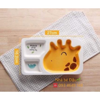 KHAY ĂN CƠM BẰNG SỨ ĂN DẶM CHO BÉ