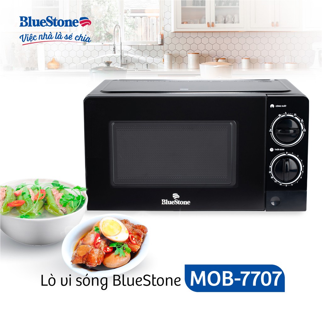 Lò Vi Sóng Cơ BlueStone MOB7707 , 20 Lít 1050W , Bảo Hành Chính Hãng 2 Năm